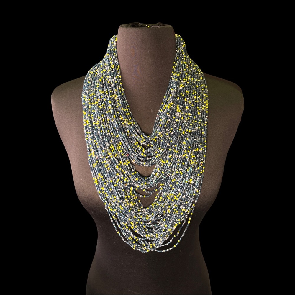 Handmade Multistrand Seed Bead Statement Necklace